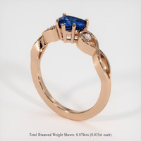 1.56 Ct. Sapphire Ring, 18K Rose Gold 2