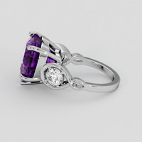 10.58 Ct. Purple Amethyst Ring, Silver 4