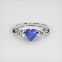 1.07 Ct. Blue Sapphire Ring, 14K White Gold 1