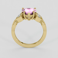 2.19 Ct. Pink Sapphire Ring, 14K Yellow Gold 3