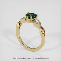 1.74 Ct. Greenish Blue Sapphire Ring, 18K Yellow Gold 2