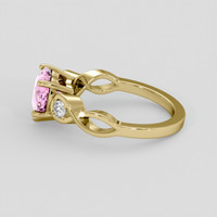 2.19 Ct. Pink Sapphire Ring, 18K Yellow Gold 4