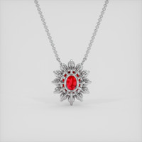 1.24 Ct. Ruby Necklace, Platinum 950 4