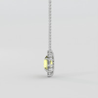 2.00 Ct. Yellow Sapphire Necklace, Platinum 950 3