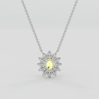 2.00 Ct. Yellow Sapphire Necklace, Platinum 950 4