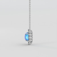 7.54 Ct. Blue Sapphire Necklace, Platinum 950 3