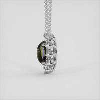 3.83 Ct. Black Sapphire Necklace, 10K White Gold 3