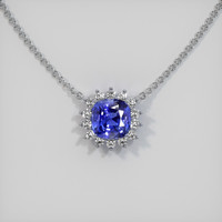 7.24 Ct. Sapphire Necklace, 14K White Gold 1