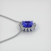 7.24 Ct. Sapphire Necklace, 14K White Gold 3