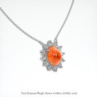 1.76 Ct. Gemstone Necklace, 14K White Gold 2
