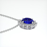 4.43 Ct. Blue Sapphire Necklace, 14K White Gold 3