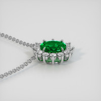 1.90 Ct. Emerald Necklace, 18K White Gold 3