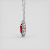 1.24 Ct. Ruby Necklace, 18K White Gold 3