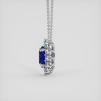 1.12 Ct. Blue Sapphire Necklace, 18K White Gold 3