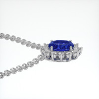 6.58 Ct. Blue Sapphire Necklace, 18K White Gold 3