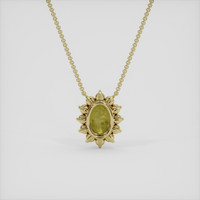 1.11 Ct. Greenish Brown Andalusite Necklace, 18K Yellow Gold 4