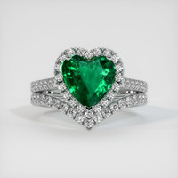 1.80 Ct. Emerald Ring, Platinum 950 1