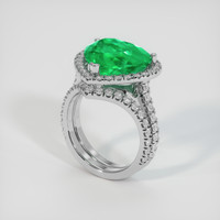6.31 Ct. Emerald Ring, Platinum 950 2