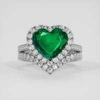 1.85 Ct. Emerald Ring, Platinum 950 1