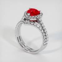 1.68 Ct. Ruby Ring, Platinum 950 2