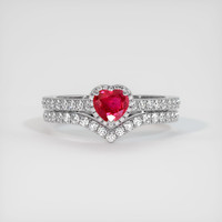 0.46 Ct. Ruby Ring, Platinum 950 1