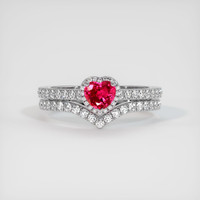 0.53 Ct. Ruby Ring, Platinum 950 1