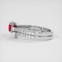 0.53 Ct. Ruby Ring, Platinum 950 4