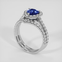 1.20 Ct. Blue Sapphire Ring, Platinum 950 2