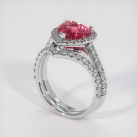 2.06 Ct. Padparadscha Sapphire Ring, Platinum 950 2