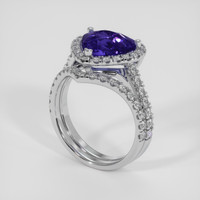3.53 Ct. Purple Sapphire Ring, Platinum 950 2