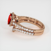 0.76 Ct. Ruby Ring, 14K Rose Gold 4