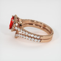 0.81 Ct. Ruby Ring, 14K Rose Gold 4