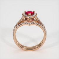 0.48 Ct. Ruby Ring, 14K Rose Gold 3