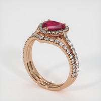 1.44 Ct. Ruby Ring, 14K Rose Gold 2