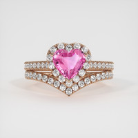1.04 Ct. Sapphire Ring, 14K Rose Gold 1