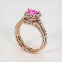 1.04 Ct. Sapphire Ring, 14K Rose Gold 2
