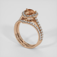 1.24 Ct. Padparadscha Sapphire Ring, 14K Rose Gold 2