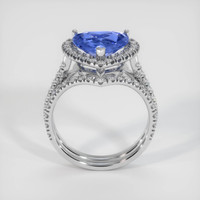2.73 Ct. Blue Sapphire Ring, 10K White Gold 3