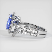 2.73 Ct. Blue Sapphire Ring, 10K White Gold 4