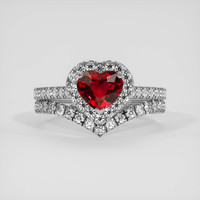 1.52 Ct. Ruby Ring, 10K White Gold 1
