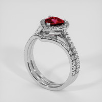 1.52 Ct. Ruby Ring, 10K White Gold 2