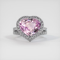 5.25 Ct. Pink Sapphire Ring, 10K White Gold 1