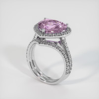 5.25 Ct. Pink Sapphire Ring, 10K White Gold 2