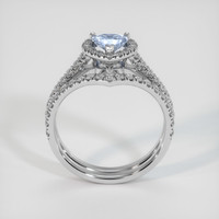 0.70 Ct. Blue Sapphire Ring, 10K White Gold 3