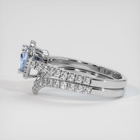 0.70 Ct. Blue Sapphire Ring, 10K White Gold 4