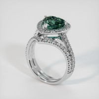 3.34 Ct. Bi Color Sapphire Ring, 10K White Gold 2