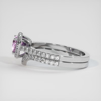 1.03 Ct. Pink Sapphire Ring, 10K White Gold 4