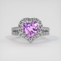 2.00 Ct. Purple Sapphire Ring, 10K White Gold 1