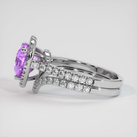 2.00 Ct. Purple Sapphire Ring, 10K White Gold 4