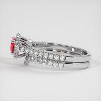 0.71 Ct. Ruby Ring, 14K White Gold 4